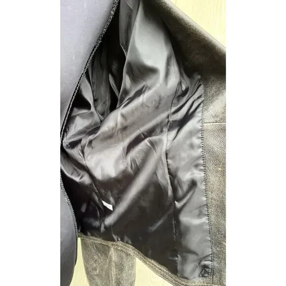 CRIPPLE CREEK Studded Leather Jacket Sz L Western Cowgirl Biker - Picture 9 of 11